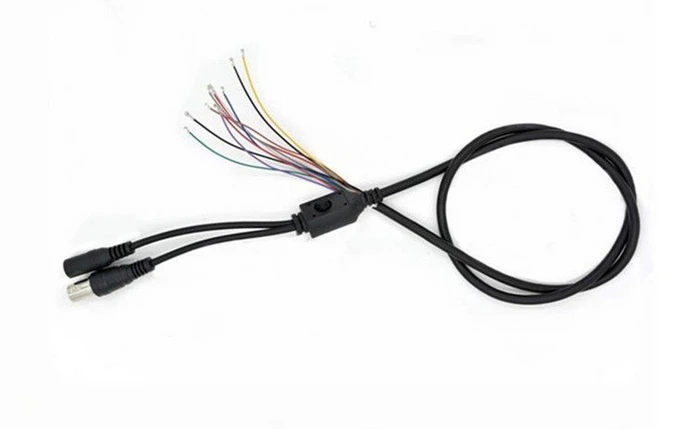1 PCS Analog camera video surveillance taile wire with OSD menu, free shipping
