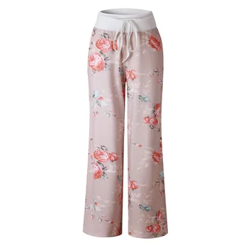 Wontive 2019 Casual Women Autumn Khaki Background Flower Print Pants Drawstring Pants Loose Straight Trousers Long Female
Wontive 2019 Casual Women Autumn Khaki Background Flower Print Pants Drawstring Pants Loose Straight Trousers Long Female