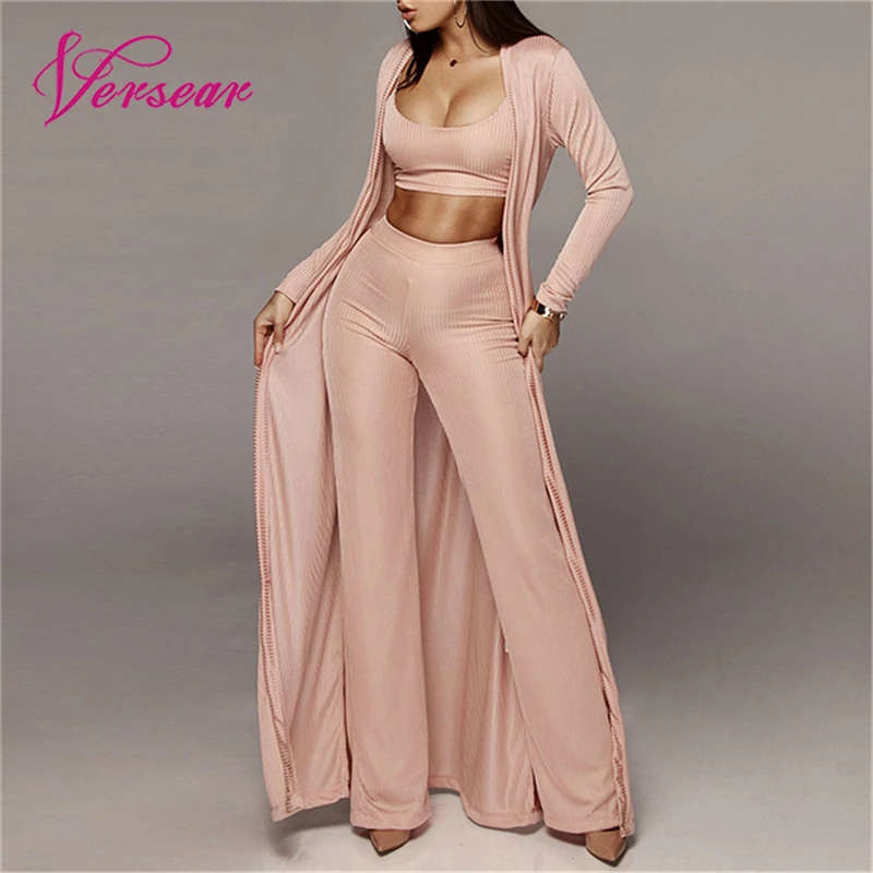 2019 Fashion Women 3 Piece Set Belted High Waist Long Sleeve Cardigan Coat Spaghetti Strap Crop Top Pant Knitwear Streetwear
2019 Fashion Women 3 Piece Set Belted High Waist Long Sleeve Cardigan Coat Spaghetti Strap Crop Top Pant Knitwear Streetwear