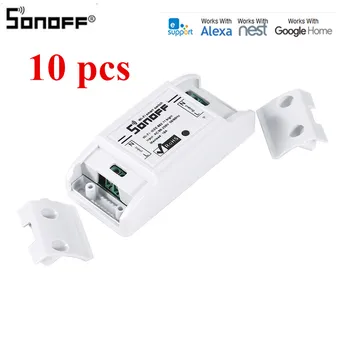 10pc Sonoff Wifi Smart Switch Remote Wireless Timer Domotica Switch Intelligent Smart Google Home Automation work with Alexa HWC
10pc Sonoff Wifi Smart Switch Remote Wireless Timer Domotica Switch Intelligent Smart Google Home Automation work with Alexa HWC