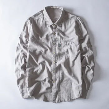 5 Colors M-4XL long sleeve linen and cotton shirt men fashion casual solid gray shirts male square collar shirt mens overhemd 
5 Colors M-4XL long sleeve linen and cotton shirt men fashion casual solid gray shirts male square collar shirt mens overhemd