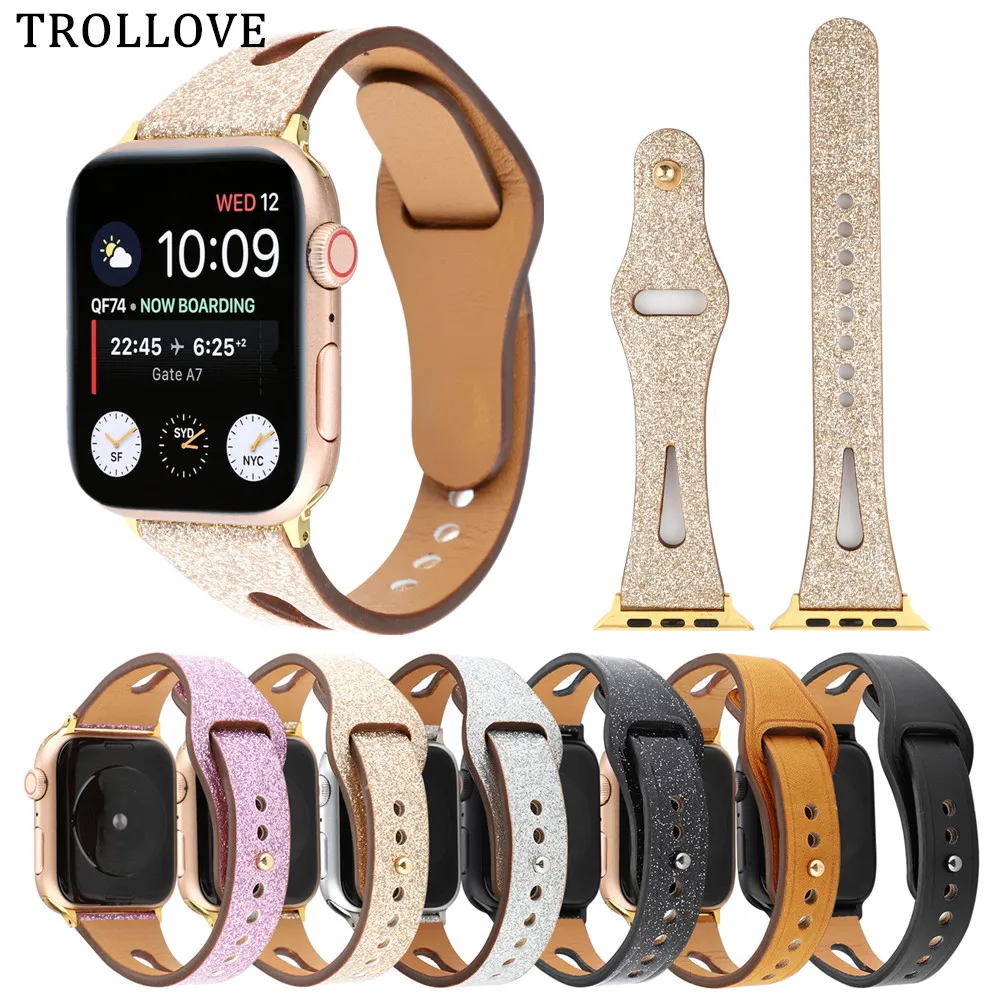 Watch Band for Apple Watch Series 4 3 2 1 Strap for Iwatch 38mm 42mm Watch Accessories Glitter Leather Wrist Bracelet 40mm 44mm
Watch Band for Apple Watch Series 4 3 2 1 Strap for Iwatch 38mm 42mm Watch Accessories Glitter Leather Wrist Bracelet 40mm 44mm