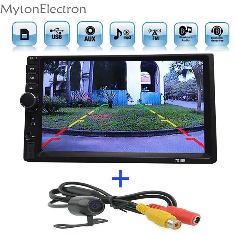 2DIN Car Bluetooth Audio 7" HD Radio In Dash Screen Stereo support MP5 Player USB AUX + Car Rear view Backup waterproof Camera
2DIN Car Bluetooth Audio 7" HD Radio In Dash Screen Stereo support MP5 Player USB AUX + Car Rear view Backup waterproof Camera