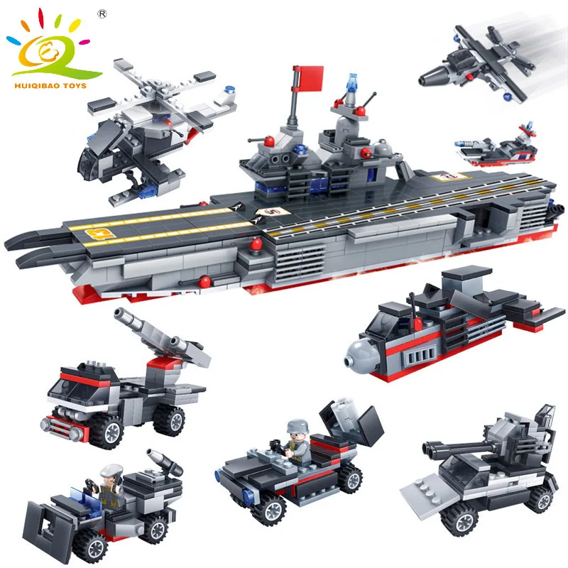 763pcs 8 in 1 Military Navy Fleet Building Blocks DIY Warship Aircraft Model Soldier Weapon Figures Compatible Legoed Toy Kids
763pcs 8 in 1 Military Navy Fleet Building Blocks DIY Warship Aircraft Model Soldier Weapon Figures Compatible Legoed Toy Kids