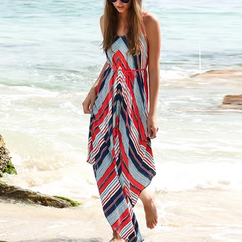 Long Striped Women Beach Sexy Sling Dress Nice Spaghetti Strap Sundresses Backless Sashes Maxi Dresses For Female Sleeveless
Long Striped Women Beach Sexy Sling Dress Nice Spaghetti Strap Sundresses Backless Sashes Maxi Dresses For Female Sleeveless