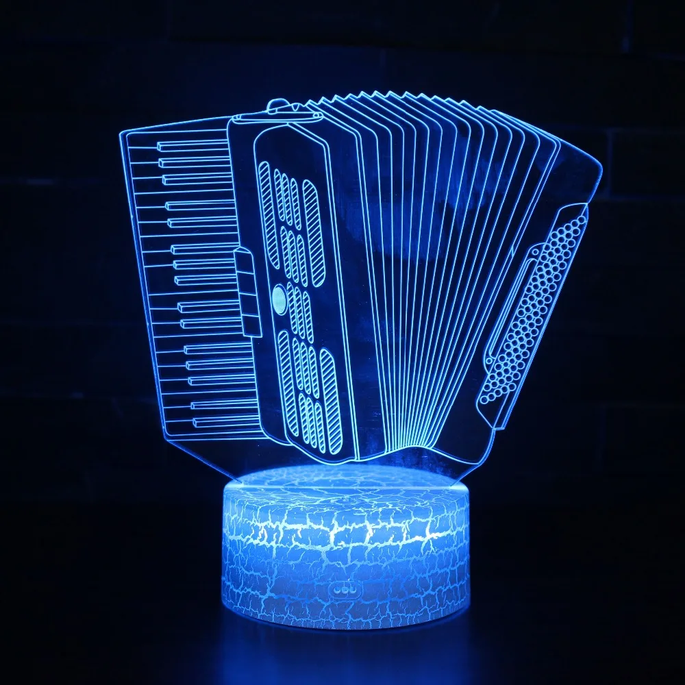 Accordion 3D Night Light Lamp Musical Instrument Table LED Lights Colorful Acrylic Lamp Decoration Lighting Gift For Music Fan
Accordion 3D Night Light Lamp Musical Instrument Table LED Lights Colorful Acrylic Lamp Decoration Lighting Gift For Music Fan