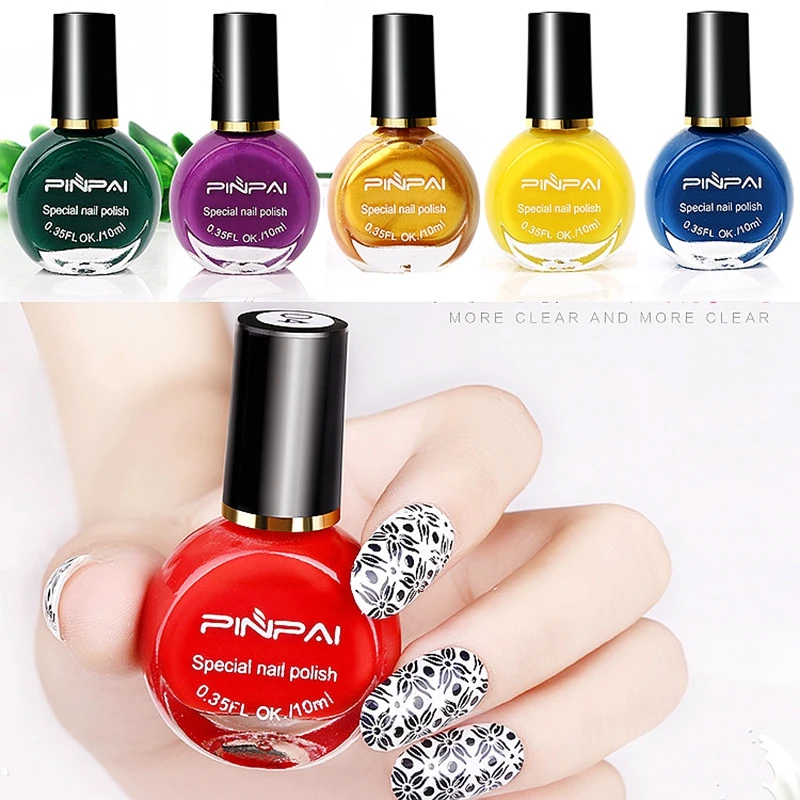 10 Colors Nail Art Stamping Polish Set Stamp Nail Polish Printing Vernis For Manicure Nail DIY Decoration 10ML
10 Colors Nail Art Stamping Polish Set Stamp Nail Polish Printing Vernis For Manicure Nail DIY Decoration 10ML