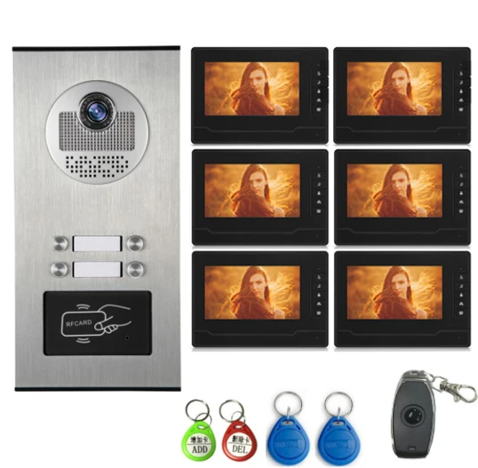 7 Inch LCD Monitor Doorbell Apartment Building Intercom Video Door Phone w/t Direct Button Outdoor Camera For 6 Apartments
7 Inch LCD Monitor Doorbell Apartment Building Intercom Video Door Phone w/t Direct Button Outdoor Camera For 6 Apartments