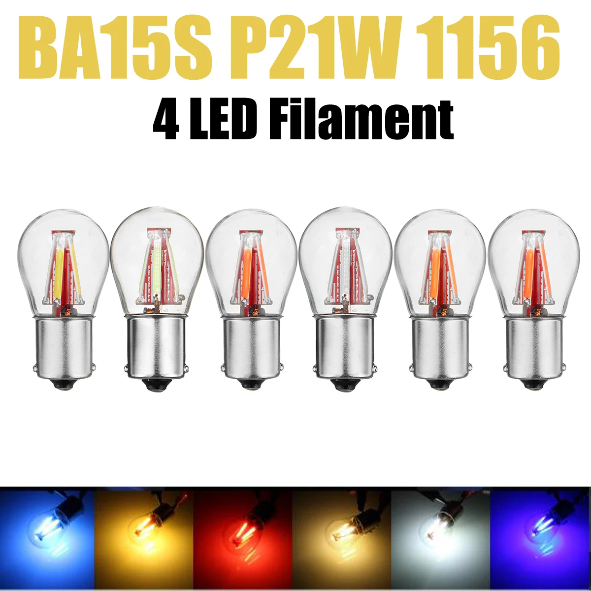 4 Filament COB LED Signal Lamp 1156 BA15S P21W 450LM Car COB LED Turn Signal Light Bulb Reverse Backup Lamp 12V 24V Universal
4 Filament COB LED Signal Lamp 1156 BA15S P21W 450LM Car COB LED Turn Signal Light Bulb Reverse Backup Lamp 12V 24V Universal