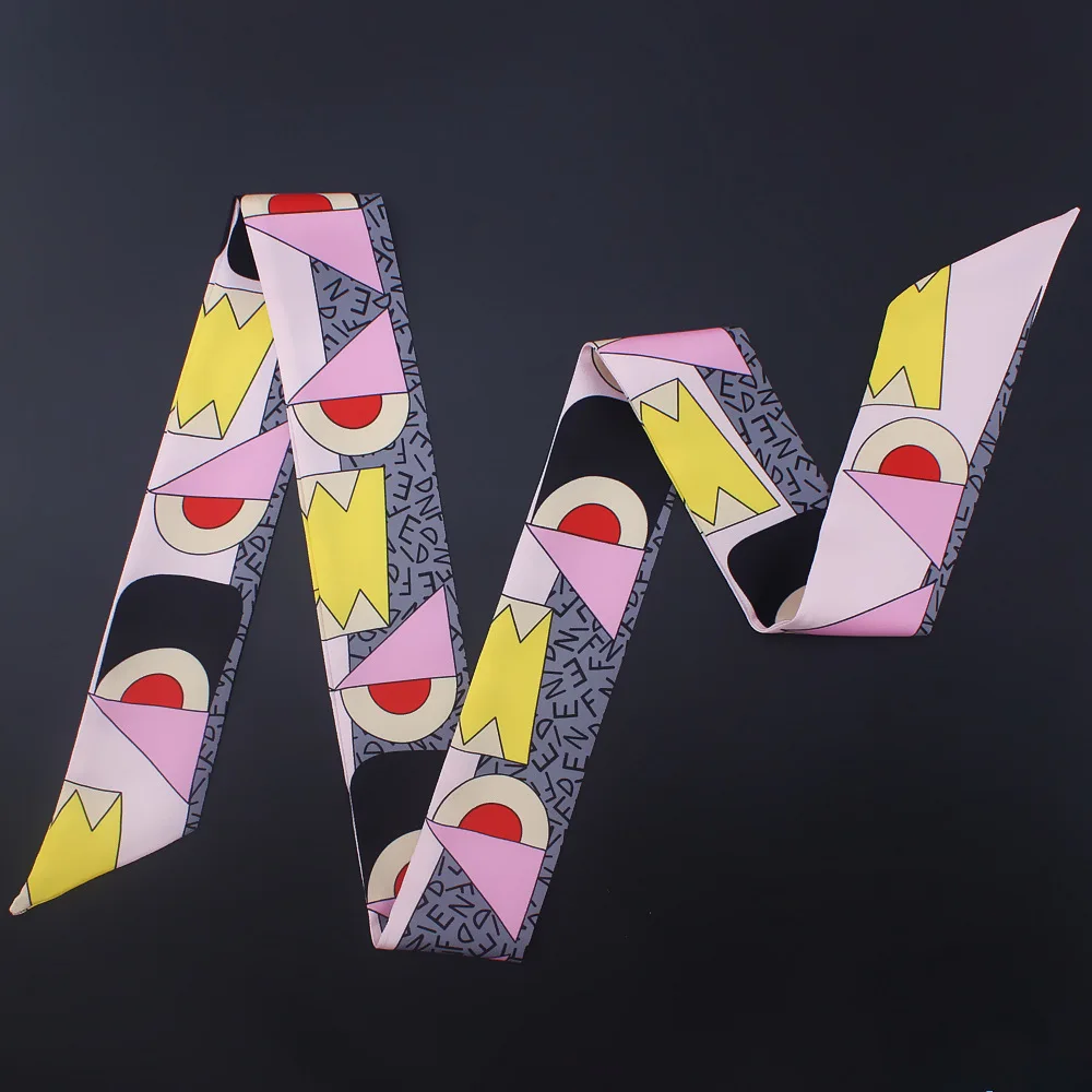 120cm Little monster Print Bag Scarf Women Silk Scarf Fashion Head Scarf Long Scarves Wraps Female Brand Foulard For Ladies
120cm Little monster Print Bag Scarf Women Silk Scarf Fashion Head Scarf Long Scarves Wraps Female Brand Foulard For Ladies