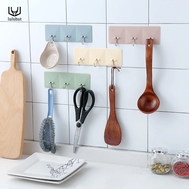 luluhut 3 nails hanging hook strong adhesive hook seamless kitchen wall sticky hook bathroom clothes hooks hanger key holders
luluhut 3 nails hanging hook strong adhesive hook seamless kitchen wall sticky hook bathroom clothes hooks hanger key holders