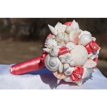 marine style wedding bride bouquets shells bridal holding bouquet for beach wedding coral 18cm
marine style wedding bride bouquets shells bridal holding bouquet for beach wedding coral 18cm