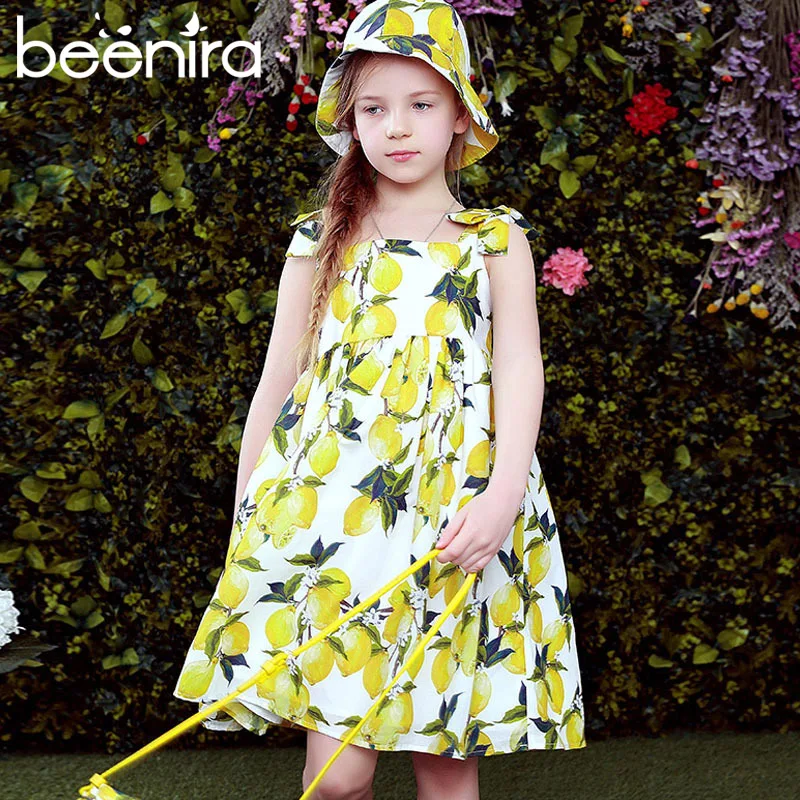 Beenira Girls Dress 2019 European And American Style Children Lemon Printed Dresses With Hat Kids Summer Clothing Dress
Beenira Girls Dress 2019 European And American Style Children Lemon Printed Dresses With Hat Kids Summer Clothing Dress