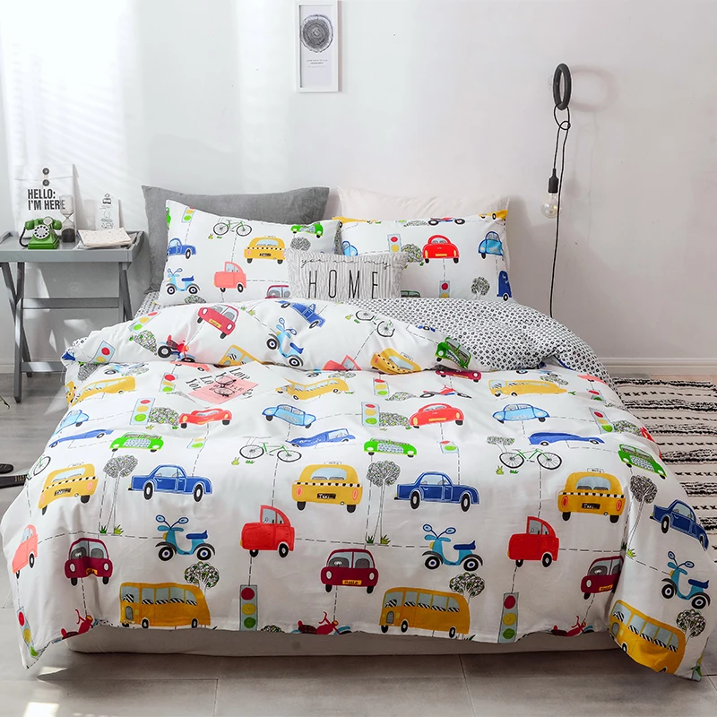 Cartoon Car Pattern AB Side Bedding Set Full Queen King Duvet Cover Set 3/ 4pcs BedClothes Adult Bed Set Duvet Flat Sheet
Cartoon Car Pattern AB Side Bedding Set Full Queen King Duvet Cover Set 3/ 4pcs BedClothes Adult Bed Set Duvet Flat Sheet