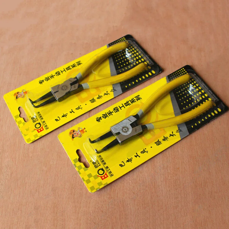 4Pcs/set Circlip Plier Set Internal External Straight Curved Snap Ring Pliers 6'' Hand tools