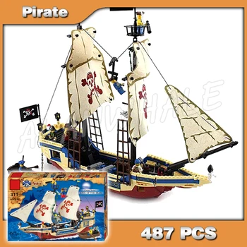487pcs Pirates of the Caribbean King of The Sea 311 Pirate Ship Boat Model Building Blocks Kit Children Toy Compatible with Lago
487pcs Pirates of the Caribbean King of The Sea 311 Pirate Ship Boat Model Building Blocks Kit Children Toy Compatible with Lago