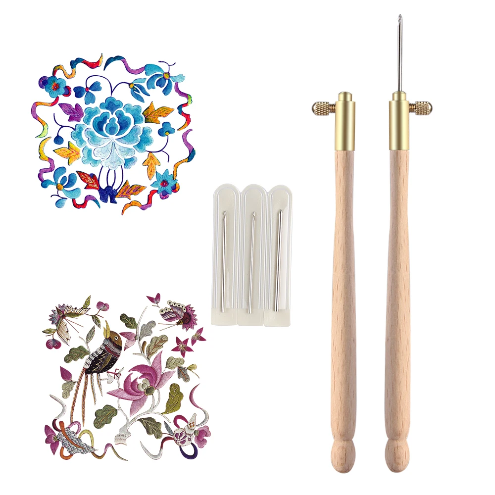 1PC New Hot Wooden Handle Tambour Metal Crochet Hook with 3 Needles Embroidery Beading Crochet Set DIY Craft
1PC New Hot Wooden Handle Tambour Metal Crochet Hook with 3 Needles Embroidery Beading Crochet Set DIY Craft