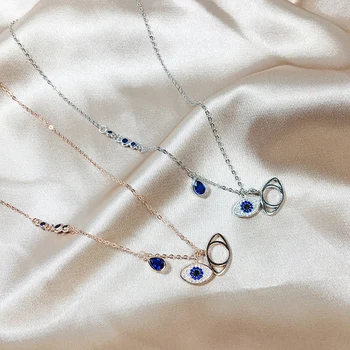 Unique Design 925 Silver &Gold water drop Crystal CZ Blue Evil Eye pendant Necklace For Women High Quantity Fashion Jewelry
Unique Design 925 Silver &Gold water drop Crystal CZ Blue Evil Eye pendant Necklace For Women High Quantity Fashion Jewelry