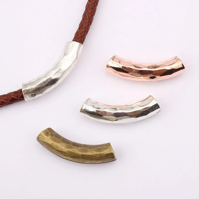 20mm Copper Curve Tubes Spacer Beads Jewellery Making Findings 10pcs