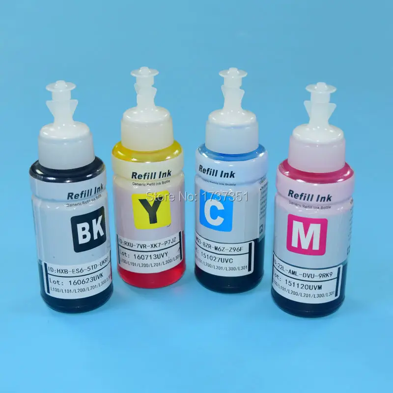 4color 70ml dye printing inkjet ink refill kit for Epson L303 L350 L351 L353 L355 L358 L550 L551 L555 printer
4color 70ml dye printing inkjet ink refill kit for Epson L303 L350 L351 L353 L355 L358 L550 L551 L555 printer