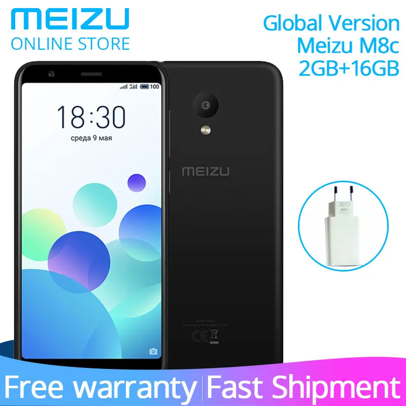 Meizu M8C M8 C 2GB RAM 16GB ROM Global Version Mobile Phone Snapdrag 425 Quad Core 5.45" 18:9 Full Screen 13MP Camera 3070mAh
Meizu M8C M8 C 2GB RAM 16GB ROM Global Version Mobile Phone Snapdrag 425 Quad Core 5.45" 18:9 Full Screen 13MP Camera 3070mAh