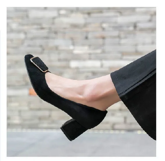 Women Fashion Suede Leather Pumps Ladies Square Head High Heels Fashion Square Buckle Footwear Girl Business Dress Shoes
Women Fashion Suede Leather Pumps Ladies Square Head High Heels Fashion Square Buckle Footwear Girl Business Dress Shoes