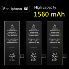 Evewher 2018 новая 100% батарея мобильного телефона для iPhone5S 1560mah