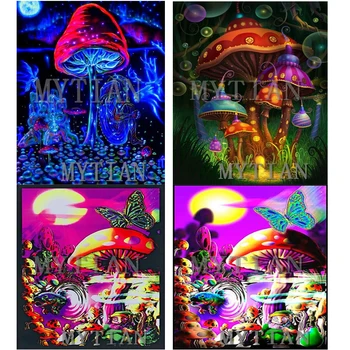 Full square/round drill DIY 5D diamond painting dark psychedelic magic mushrooms trippy diamond embroidery wall picture 
Full square/round drill DIY 5D diamond painting dark psychedelic magic mushrooms trippy diamond embroidery wall picture