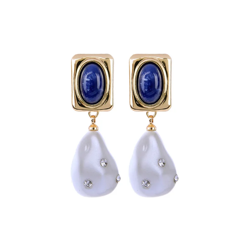 Royal Jewelry Hot Sale Fashion Stone Earrings New Natural Imitation Pearls with Crystal Drop Earrings For Wedding Jewelry Gift
Royal Jewelry Hot Sale Fashion Stone Earrings New Natural Imitation Pearls with Crystal Drop Earrings For Wedding Jewelry Gift