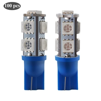 100pcs/bag T10 W5W 5050 9 SMD LED Car Patway Light Blue Automobile Bulbs Lamp Car Styling Auto Wedge Interior Lighting
100pcs/bag T10 W5W 5050 9 SMD LED Car Patway Light Blue Automobile Bulbs Lamp Car Styling Auto Wedge Interior Lighting