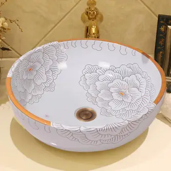 Round Bathroom Lavabo Ceramic Counter Top Wash Basin Cloakroom Hand Painted Vessel Sink peony ceramic wash basin bathroom sink
Round Bathroom Lavabo Ceramic Counter Top Wash Basin Cloakroom Hand Painted Vessel Sink peony ceramic wash basin bathroom sink