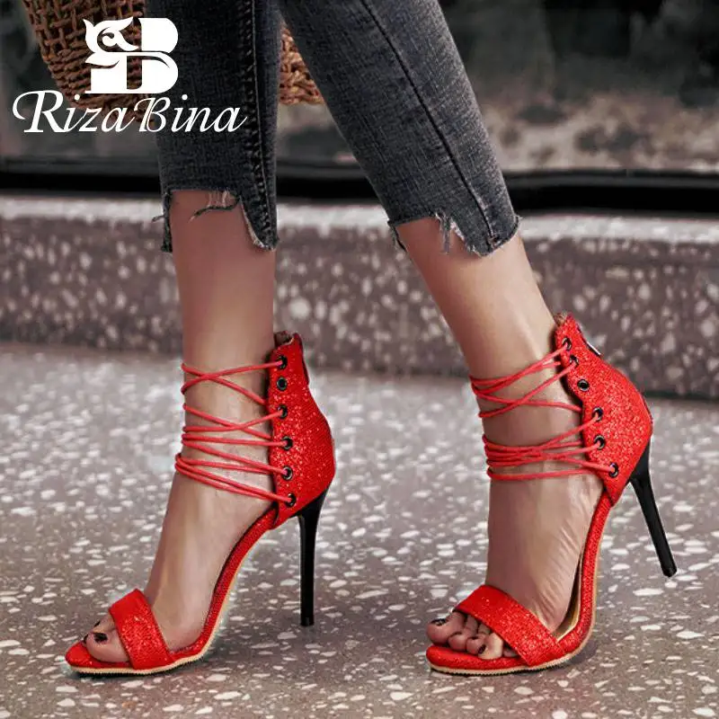 RizaBina Sandals Female Summer New Cross Straps Open Toe Zipper Shoes Fashion Sexy Ladies High Heels Women Sandals Size 34-48
RizaBina Sandals Female Summer New Cross Straps Open Toe Zipper Shoes Fashion Sexy Ladies High Heels Women Sandals Size 34-48