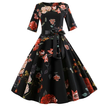 Toppick 2018 Floral Print Vintage Dress Women Long Sleeve Autumn Winter Dress Female Casual Dresses Tunic Plus Size Robe Jurken
Toppick 2018 Floral Print Vintage Dress Women Long Sleeve Autumn Winter Dress Female Casual Dresses Tunic Plus Size Robe Jurken