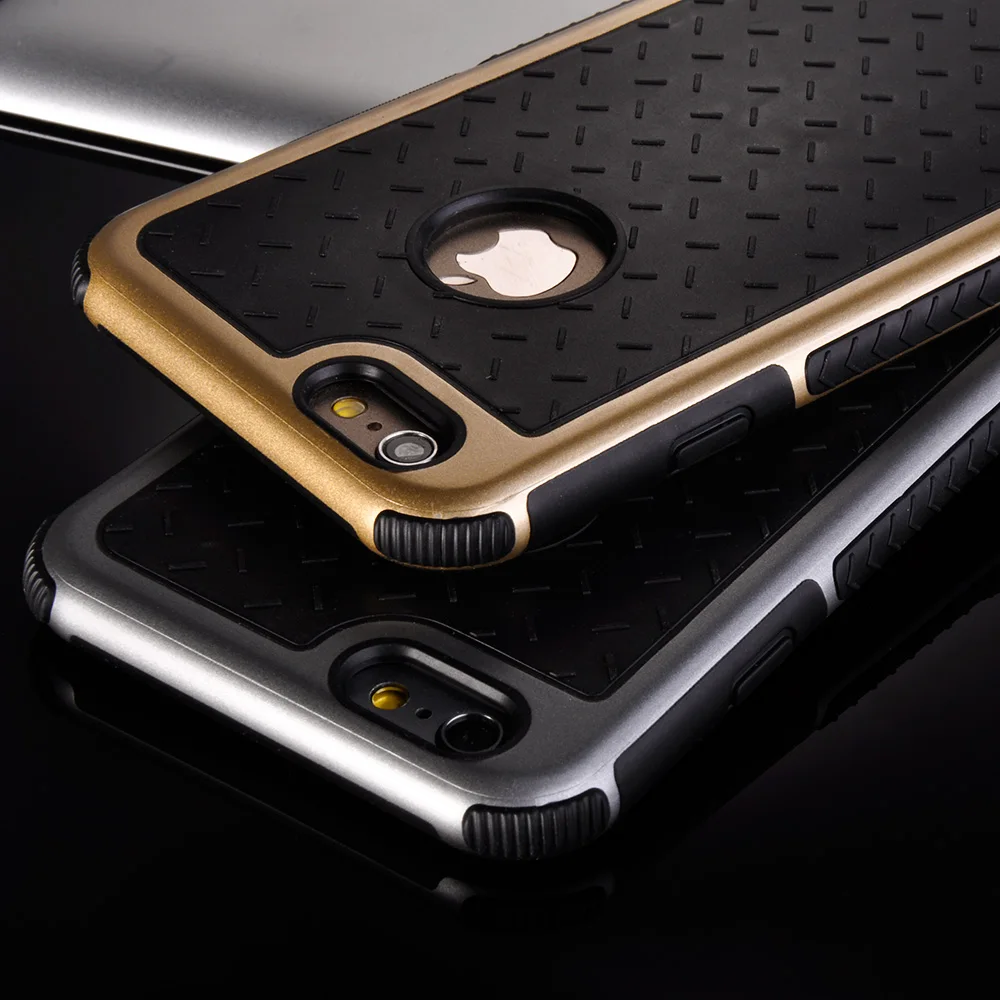 Золотой Роскошный PC + TPU силиконовый чехол для iPhone 6 S 4 7/6 Plus 5 дюймов жесткий Hybird