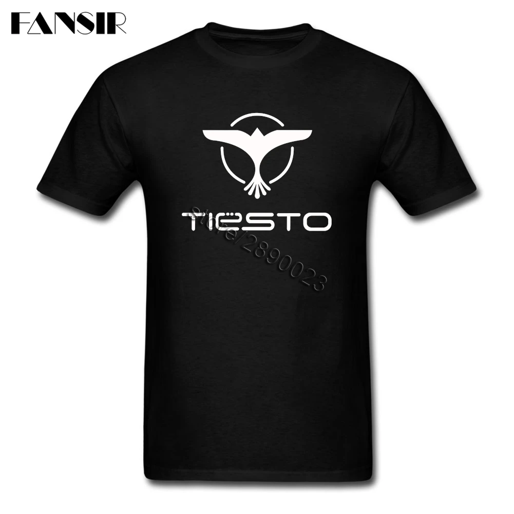 Высокое качество футболка для мужчин мужской Tiesto хлопковые футболки с короткими
