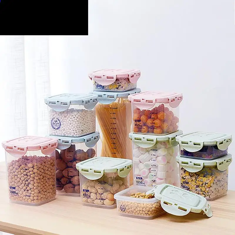 New Plastic Food Storage Box Sealing Jar Household Storage Box Kitchen Fridge Noodle Grain Storage Food Container LPC8178
New Plastic Food Storage Box Sealing Jar Household Storage Box Kitchen Fridge Noodle Grain Storage Food Container LPC8178