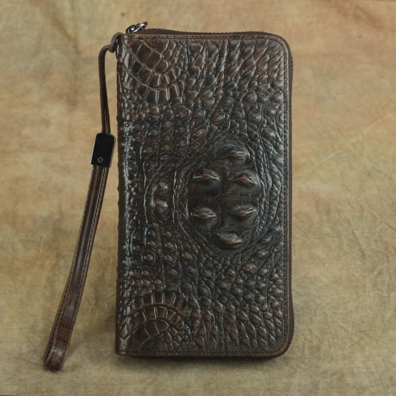 Crocodile Wallet Zipper Vertical Clutch Bag Top Layer Leather Tide Bag Men's Wallet
Crocodile Wallet Zipper Vertical Clutch Bag Top Layer Leather Tide Bag Men's Wallet