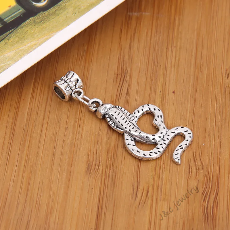 9 pcs Vintage tibetan silver big hole bead fit Pandora charm bracelet DIY snake charms for jewelry making 2831
9 pcs Vintage tibetan silver big hole bead fit Pandora charm bracelet DIY snake charms for jewelry making 2831