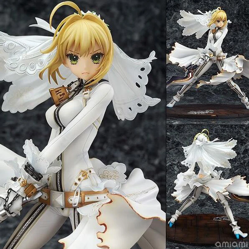 Fate/stay night Wedding dress version Saber anime figure model doll collection 22cm toy Christmas gift PVC boxed T7362
Fate/stay night Wedding dress version Saber anime figure model doll collection 22cm toy Christmas gift PVC boxed T7362