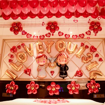 Marriage Room Arrangement Marriage Goods Daquan New Wedding Creative Romantic Wedding Bedroom Balloon Marriage Suit Decoration
Marriage Room Arrangement Marriage Goods Daquan New Wedding Creative Romantic Wedding Bedroom Balloon Marriage Suit Decoration