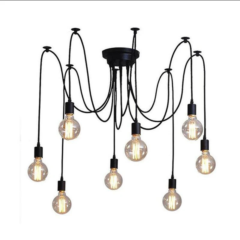 Iron Pendant Lights Creative DIY Droplight Art Spider Suspension Lamp Luminaire, E27 110V 220V Deco Loft Lighting Light Fixtures
Iron Pendant Lights Creative DIY Droplight Art Spider Suspension Lamp Luminaire, E27 110V 220V Deco Loft Lighting Light Fixtures