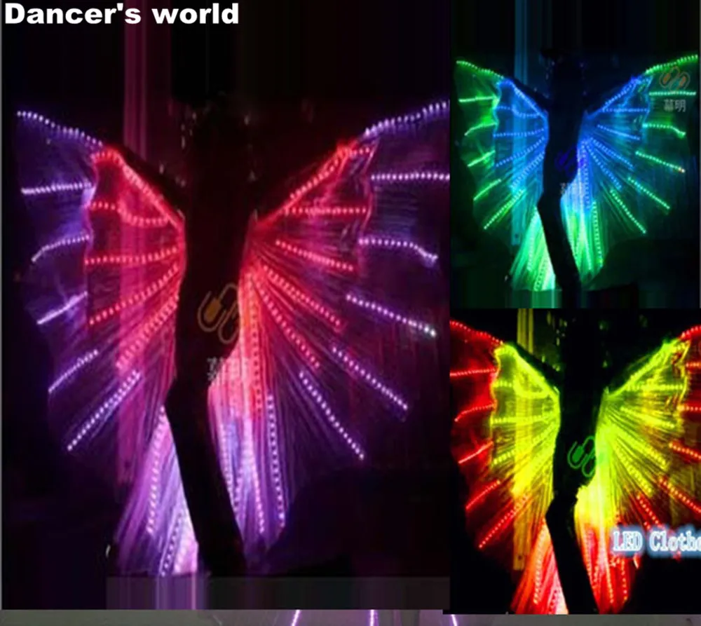 LED Costumes Belly LED Wings Stage Performance Women Dancewear LED Butterfly ISIS Belly Dance Luminous Wing Carnival Costumes
LED Costumes Belly LED Wings Stage Performance Women Dancewear LED Butterfly ISIS Belly Dance Luminous Wing Carnival Costumes