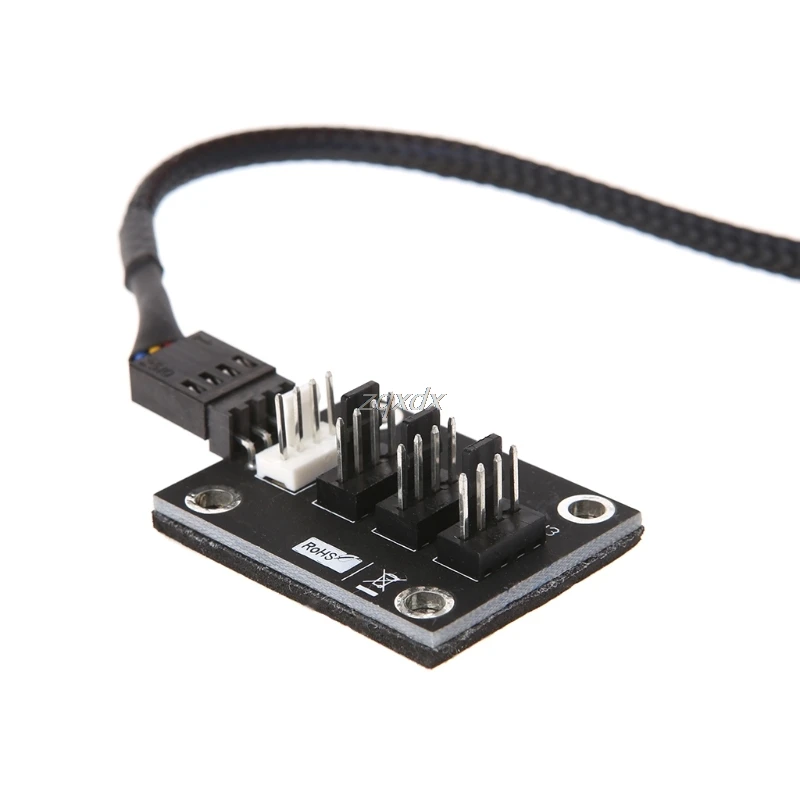 Sleeved 4 Way PWM Splitter Hub Extension Cable For DC12V Computer CPU 4-Pin Fan Z07 Drop ship
Sleeved 4 Way PWM Splitter Hub Extension Cable For DC12V Computer CPU 4-Pin Fan Z07 Drop ship