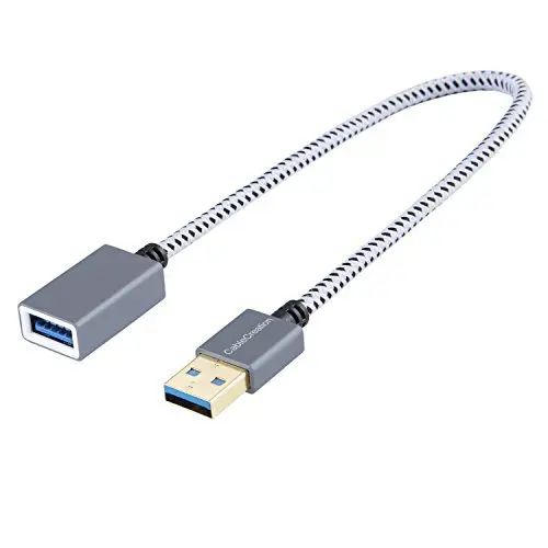 Short USB3.0 Extension Cable, USB 3.0 A Male to Female Extender Compatible Oculus VR, Xbox, Scanner,Space Gray Aluminum
Short USB3.0 Extension Cable, USB 3.0 A Male to Female Extender Compatible Oculus VR, Xbox, Scanner,Space Gray Aluminum