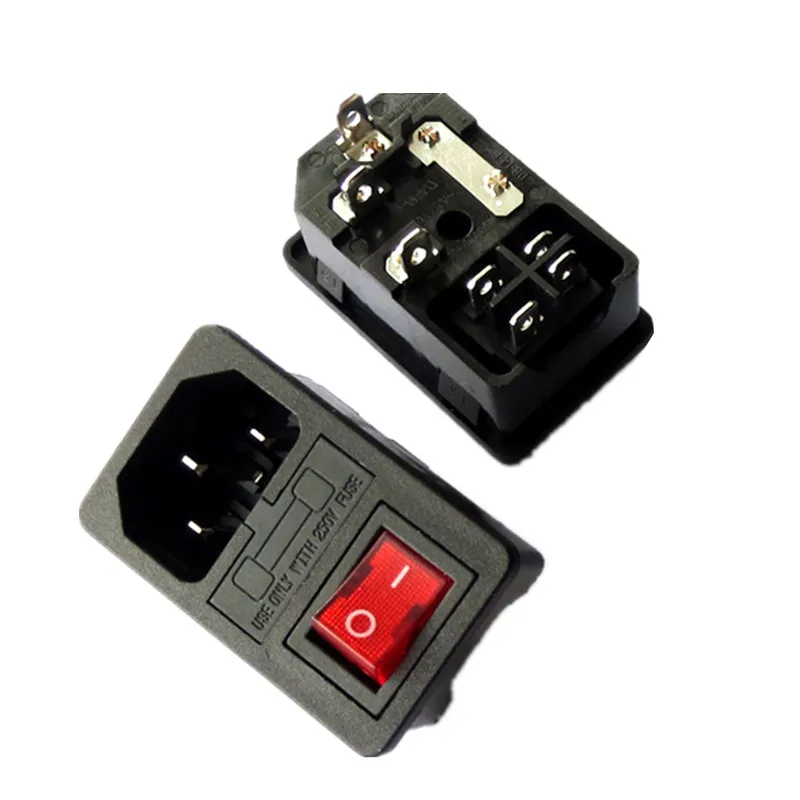 with 5A fuse ! Red Rocker Switch Fused IEC 320 C14 Inlet Power Socket Fuse Switch Connector Plug Connector
with 5A fuse ! Red Rocker Switch Fused IEC 320 C14 Inlet Power Socket Fuse Switch Connector Plug Connector