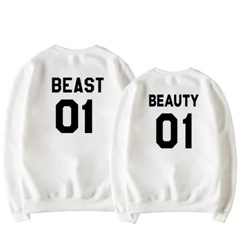 Skuggnas beast01 beauty01 Fashion Couple Hoodie Long Sleeve Casual Jumper Crew Neck Fashion Sweatshirt Cute Beauty Beast Tops
Skuggnas beast01 beauty01 Fashion Couple Hoodie Long Sleeve Casual Jumper Crew Neck Fashion Sweatshirt Cute Beauty Beast Tops