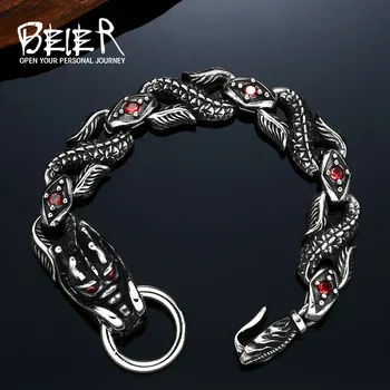 Cool Dragon Bracelet Stainless Steel Punk Biker Accessories Men's Jewelry BC8-017
Cool Dragon Bracelet Stainless Steel Punk Biker Accessories Men's Jewelry BC8-017