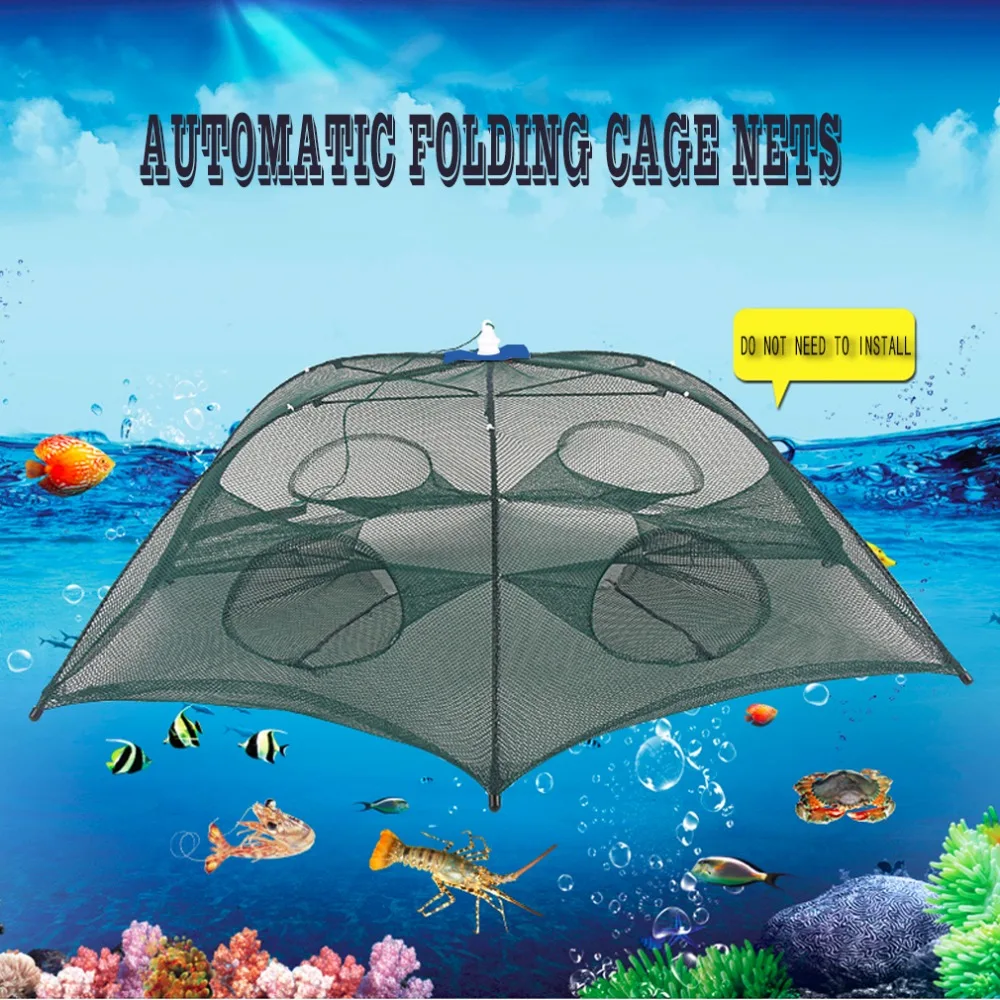 Folded Portable Hexagon 6 Hole Automatic Fishing Shrimp Trap Fishing Net Fish Shrimp Minnow Crab Baits Cast Mesh Trap
Folded Portable Hexagon 6 Hole Automatic Fishing Shrimp Trap Fishing Net Fish Shrimp Minnow Crab Baits Cast Mesh Trap