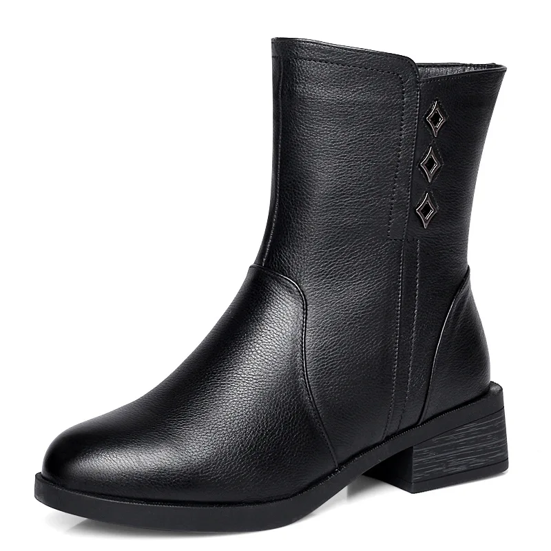 2018 New Fashion Winter Martin Boots In-Tube Boots Comfortable Warm Plush or Fur One Wool Boots Low-heeled Cowhide Leather Boots
2018 New Fashion Winter Martin Boots In-Tube Boots Comfortable Warm Plush or Fur One Wool Boots Low-heeled Cowhide Leather Boots