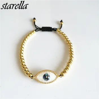 Starella 10pcs/lot Natural White Abalone Shell marquise Turkey Evil Eye Macrame Braiding Adjustable Bracelet Pulseras Joyeria
Starella 10pcs/lot Natural White Abalone Shell marquise Turkey Evil Eye Macrame Braiding Adjustable Bracelet Pulseras Joyeria